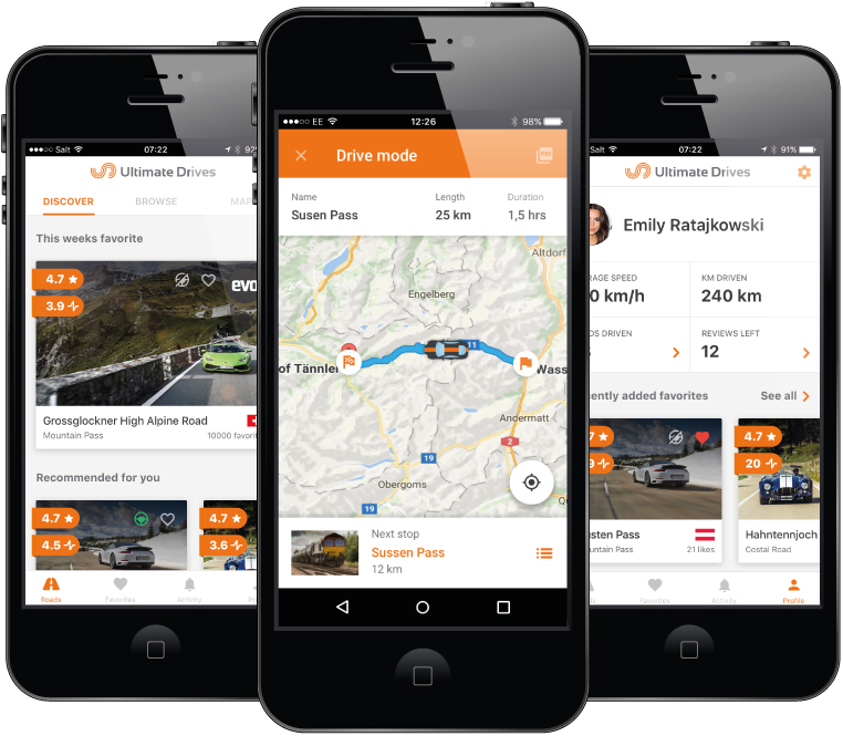 Ultimate Drives Greatest Driving Roads DB and App