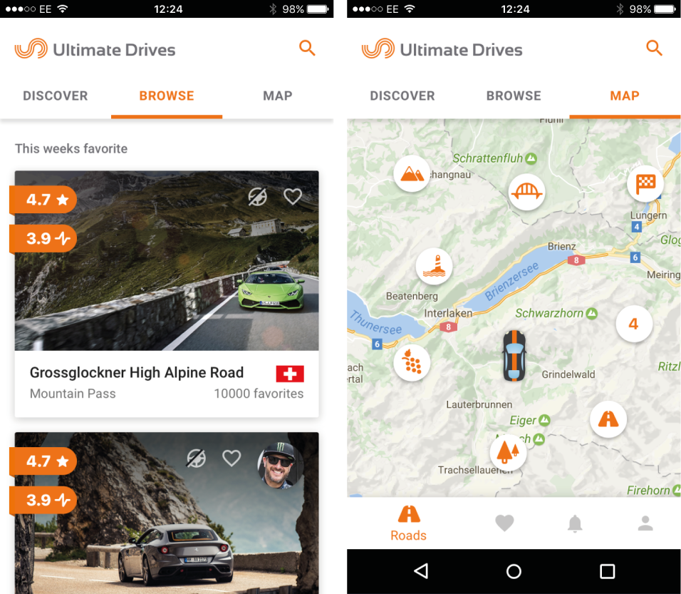Locate Roads with the Ultimate Drives App